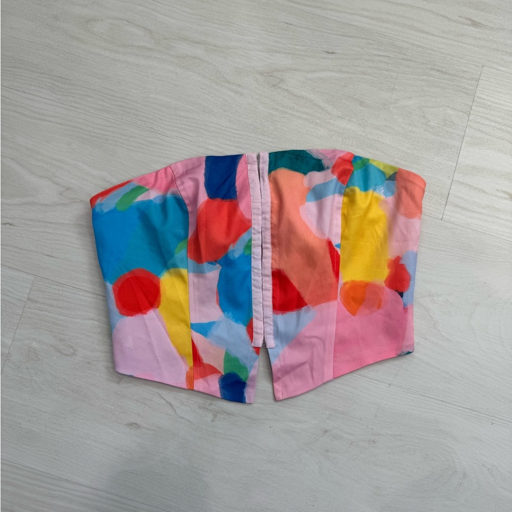 🌺PRINCESS POLLY🌺 abstract crop tube top.